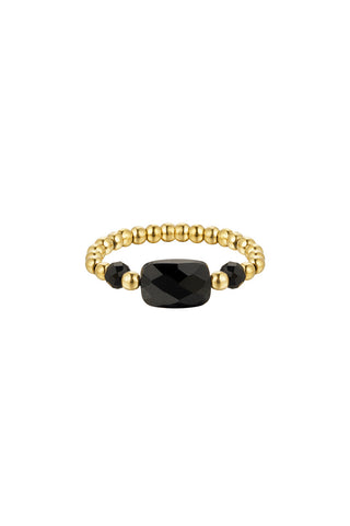 Kopen zwart Bijoutheek Ring (Sieraad) Square bead