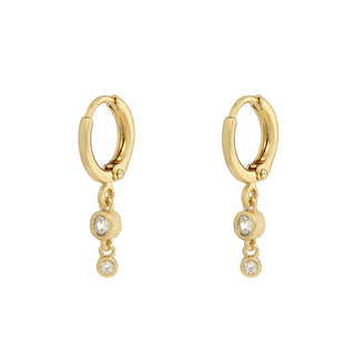 Yehwang Earring triple strass crystal gold