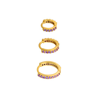 Bijoutheek Ohrringe Zirkonia (10,12,15MM)