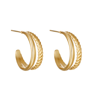 Yehwang-Ohrring mit Doppelring