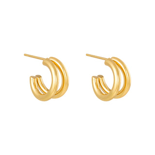 Yehwang Ear Stud Two Hoops