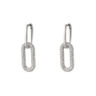 Yehwang Earrings Earring Two Hoops Zirconia