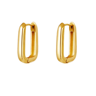 Yehwang Ohrringe Square Hoop Gold