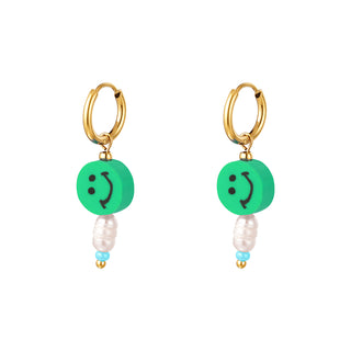 Kaufen grun Yehwang Ohrring Smiley Pearl mehrere Farben Gold