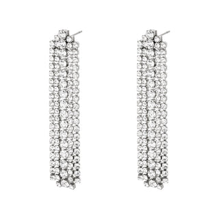 Yehwang Ear stud strings 5 rhinestones