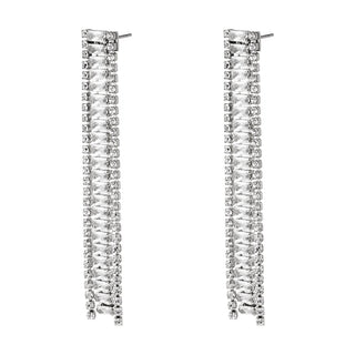 Koop silver Yehwang Earring studs with rhinestones