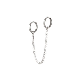Yehwang Oorringen Ketting Witte Stenen