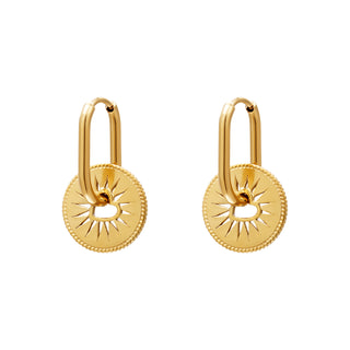Yehwang Earrings Earring Disc Heart