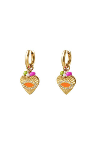 Bijoutheek Oorhangers Hart Oog