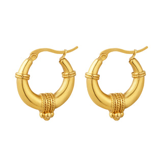 Kaufen gold Bijoutheek Ohrringe Bali Hoop Rope Large