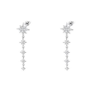 Koop silver Bijoutheek Ear Studs 4 Stars