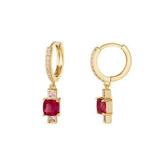 Bijoutheek Oorhangers Zircon copper