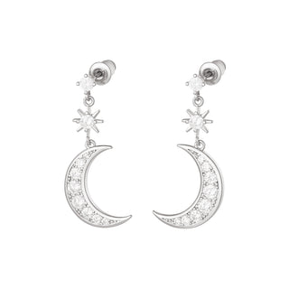 Bijoutheek Ear Studs Moon And Star