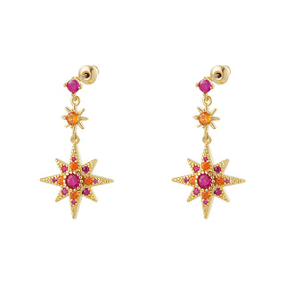 Koop fuchsia Bijoutheek Ear Studs 2 Stars