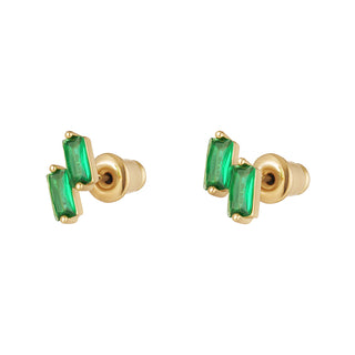 Bijoutheek Ear studs double baguet