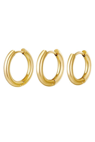 Bijoutheek Oorringen drie ringen set (0.3mm)