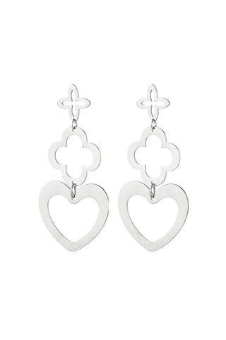 Bijoutheek Ear Studs Statement 3 Charms Heart