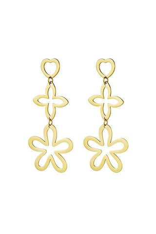 Bijoutheek Oorknoppen Statement 3 Charms Flower