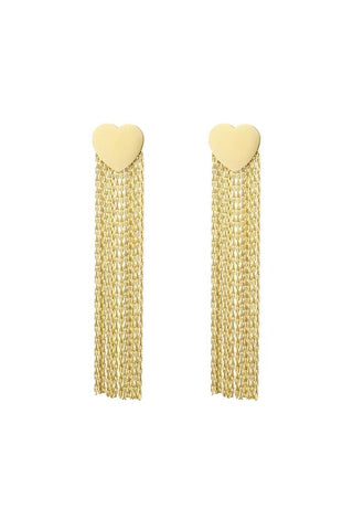 Bijoutheek Ear Studs Heart Strings