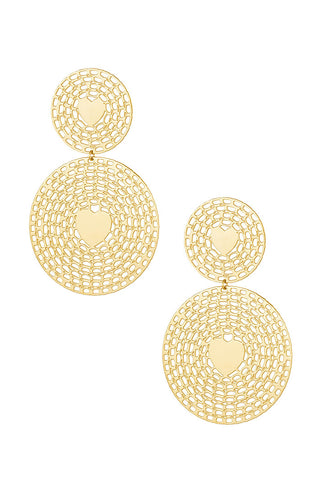 Yehwang Ear Studs chained heart