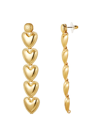 Bijoutheek Ear Studs 5 Hearts