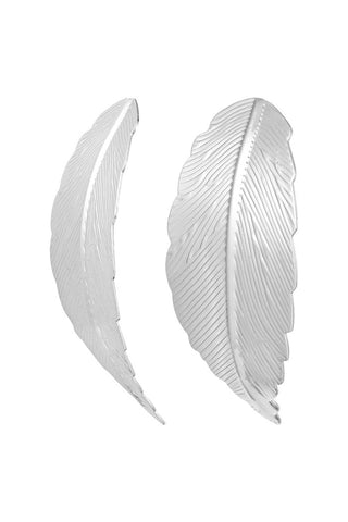Koop silver Bijoutheek Ear Studs Leaf Curvature