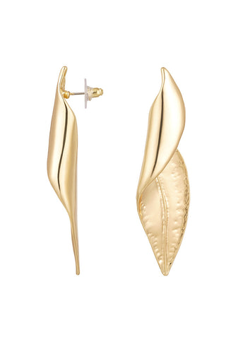 Bijoutheek Ear Studs Leaf Curl