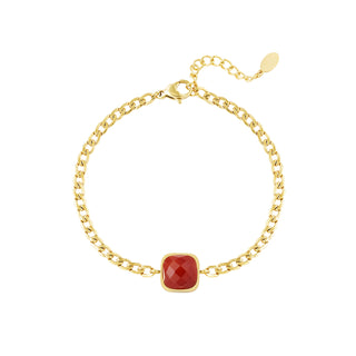 Kaufen braun Bijoutheek-Armband (Schmuck) Quadratischer Stein