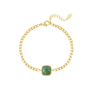Bijoutheek-Armband (Schmuck) Quadratischer Stein