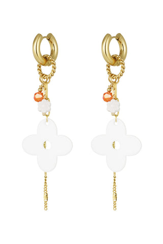 Kopen wit Bijoutheek Oorhangers Flower Power