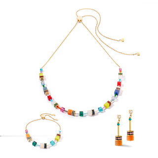 Coeur de Lion Geocube Necklace Iconic Nature Chain dopamine
