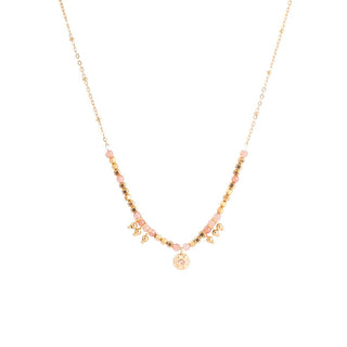 Go Dutch Label Necklace pink beads charms