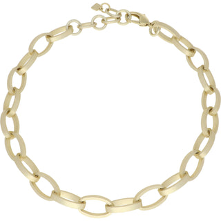 Camps & Camps Oval Aluminum Link Necklace Gold