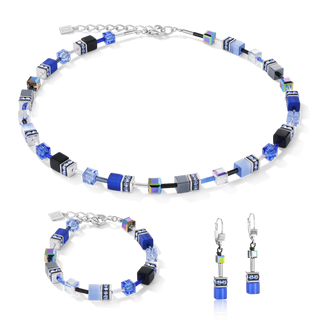 Coeur de Lion Geocube Necklace cobalt blue