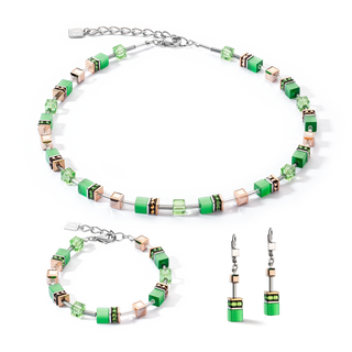 Coeur de Lion Geocube Ketting Iconic Monochrome groen