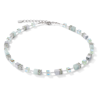 Coeur de Lion Geocube Necklace amazonite & haematite light green