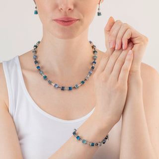 Coeur de Lion Geocube Ketting Sparkling Classic Update blauw