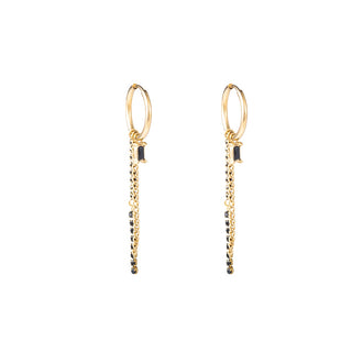 Kopen zwart Go Dutch Label Oorringen strass ketting gekleurde steen