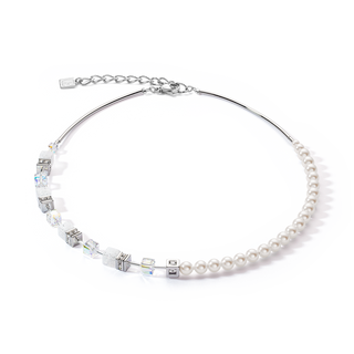 Coeur de Lion Geocube Ketting Precious Fusion Pearls necklace wit