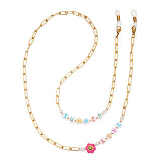 Yehwang Bril Ketting Summer Love Goud
