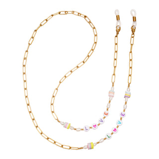 Yehwang Bril Ketting Love Goud