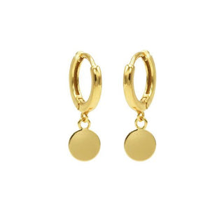 Karma - Hinged Hoops Symbols Circle Gold