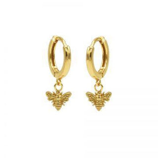 Kopen goud Karma hinged hoops symbool bee