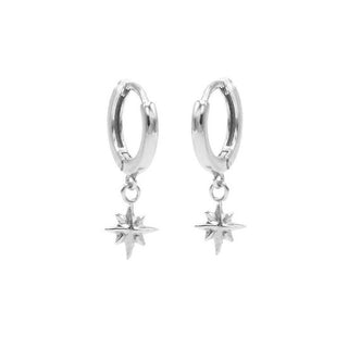 Kopen zilver Karma - Hinged Hoops Symbols Morningstar