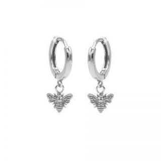 Kopen zilver Karma hinged hoops symbool bee