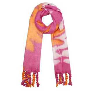 Kopen fuchsia Bijoutheek Sjaal (Fashion) Sjaal Flowers And Leaves (180 x 40 cm)