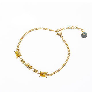 Go Dutch Label Armband (Schmuck) mit Gliedern und farbigen Steinen