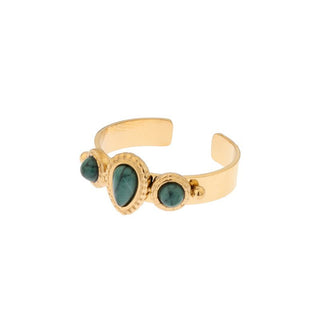 Biba Ring Three Semi Precious Stones multiple colors (ONE SIZE)