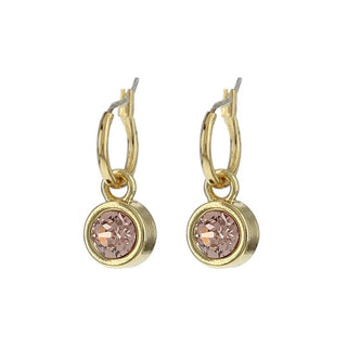 Kopen vintage-roze BIBA Oorhangers goud (80313)
