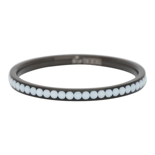Kopen zwart iXXXi invulring Zirkonia White Stone (2MM)